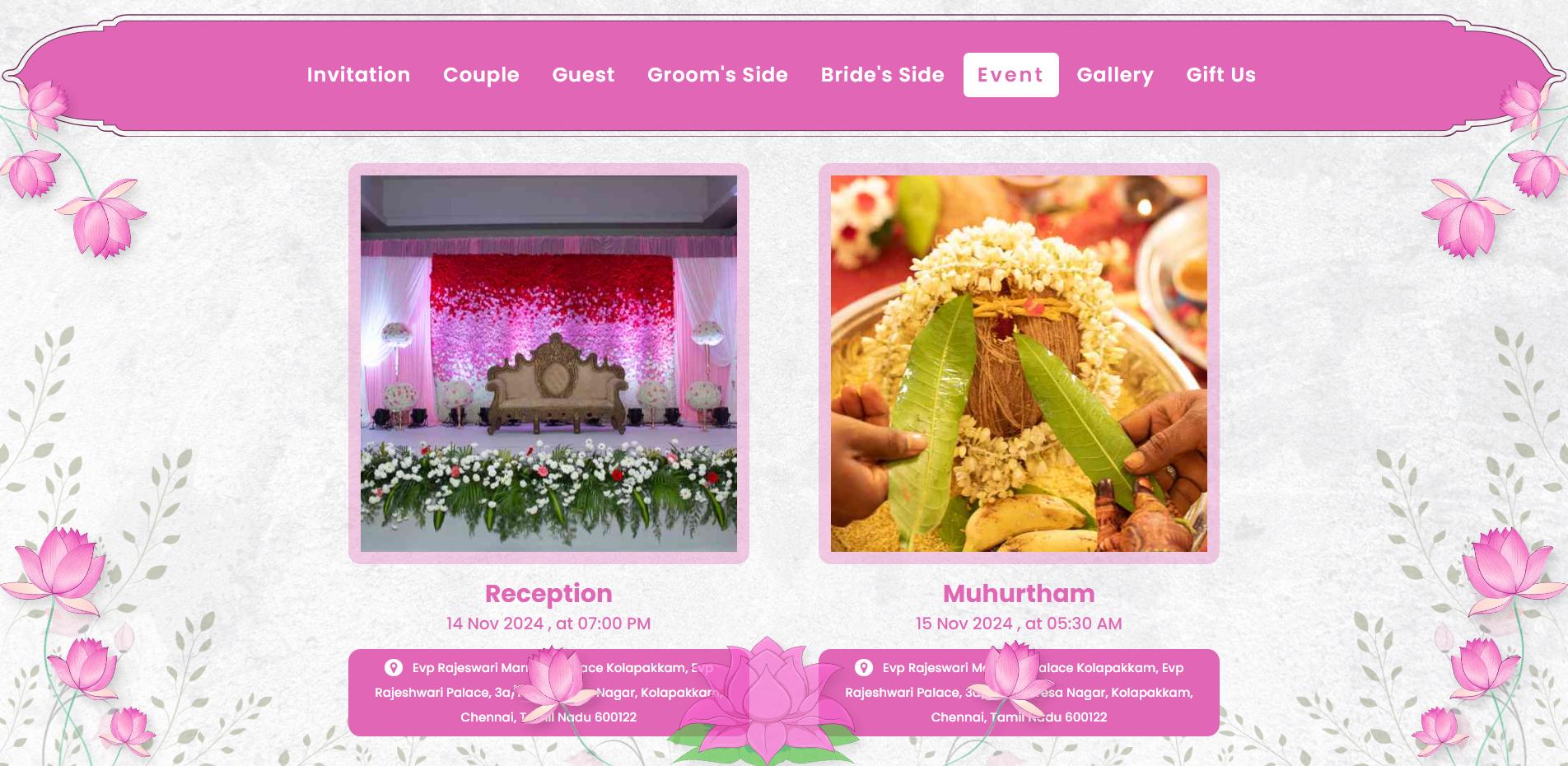 Lotus Theme Pink & White