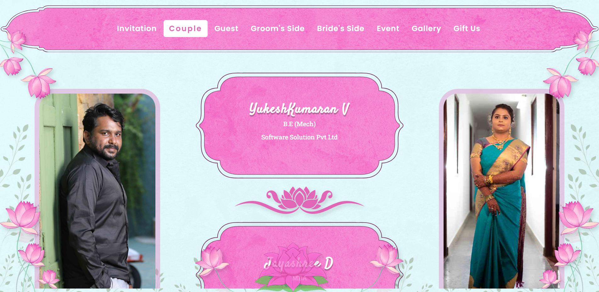 Lotus Theme Pink & Baby Blue